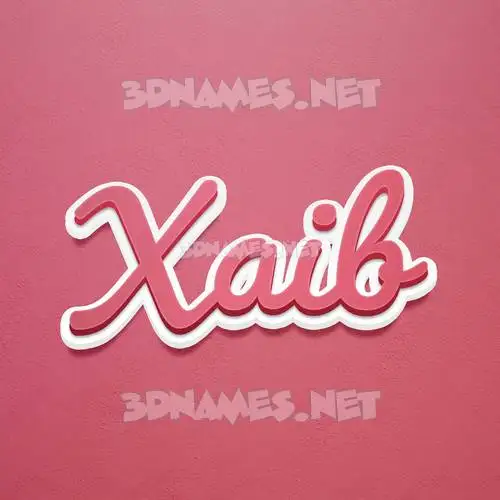 xaib in Red Scribble style - 3D name wallpaper xaib in Red Scribble style - 3D name wallpaper