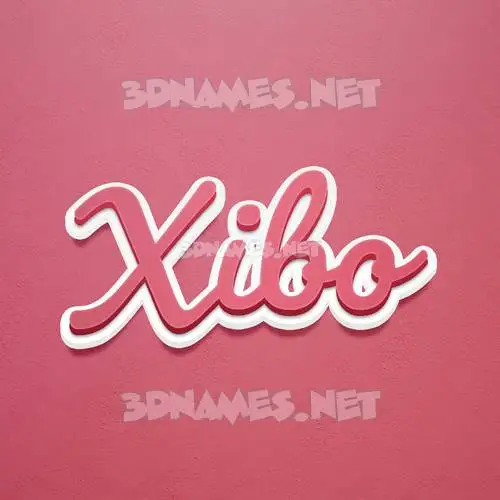 xibo in Red Scribble style - 3D name wallpaper xibo in Red Scribble style - 3D name wallpaper