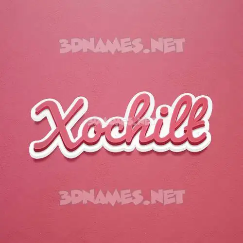 xochilt in Red Scribble style - 3D name wallpaper xochilt in Red Scribble style - 3D name wallpaper