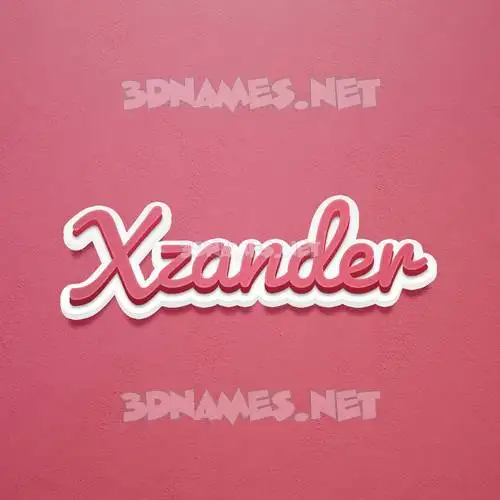 xzander in Red Scribble style - 3D name wallpaper xzander in Red Scribble style - 3D name wallpaper