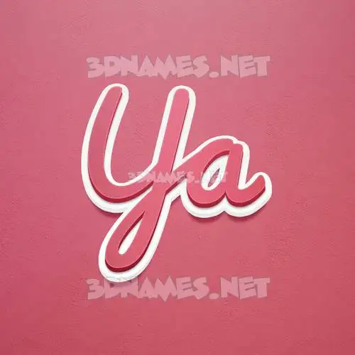 ya in Red Scribble style - 3D name wallpaper ya in Red Scribble style - 3D name wallpaper