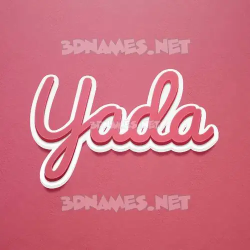 yada in Red Scribble style - 3D name wallpaper