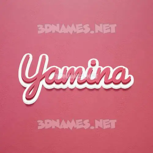 yamina in Red Scribble style - 3D name wallpaper