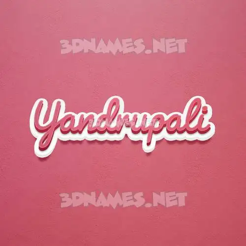 yandrupali in Red Scribble style - 3D name wallpaper yandrupali in Red Scribble style - 3D name wallpaper