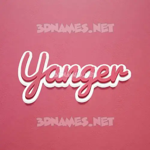 yanger in Red Scribble style - 3D name wallpaper yanger in Red Scribble style - 3D name wallpaper