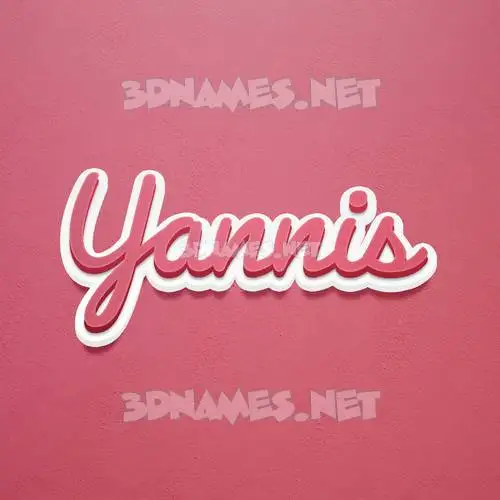 yannis in Red Scribble style - 3D name wallpaper