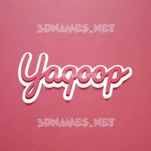 yaqoop in Red Scribble style - 3D name wallpaper
