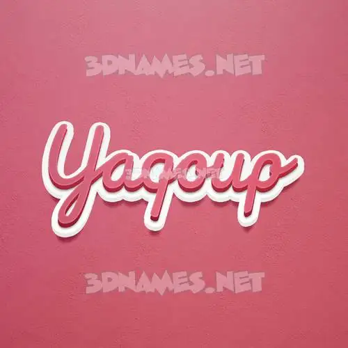 yaqoup in Red Scribble style - 3D name wallpaper yaqoup in Red Scribble style - 3D name wallpaper