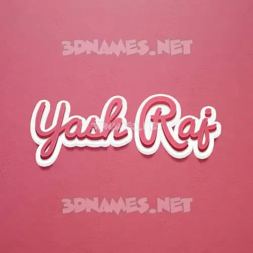 yash raj in Red Scribble style - 3D name wallpaper