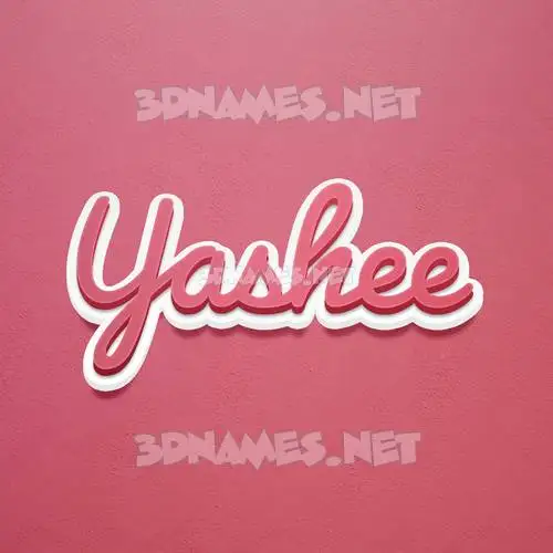 yashee in Red Scribble style - 3D name wallpaper