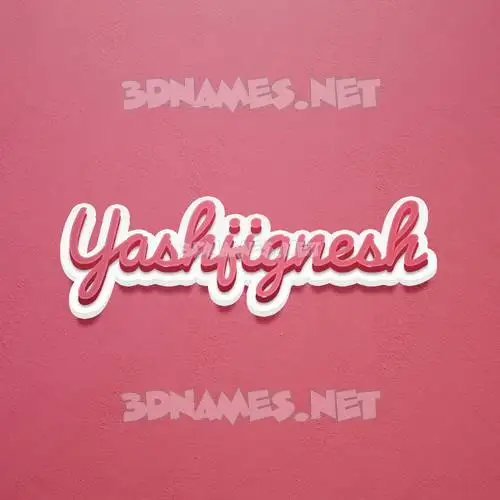 yashjignesh in Red Scribble style - 3D name wallpaper
