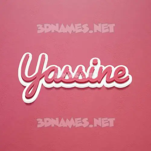 yassine in Red Scribble style - 3D name wallpaper