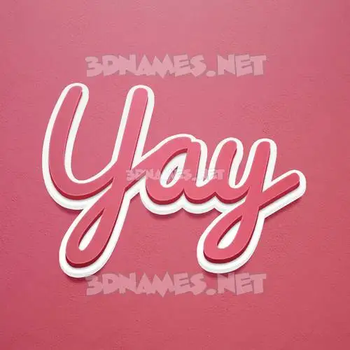 yay in Red Scribble style - 3D name wallpaper yay in Red Scribble style - 3D name wallpaper