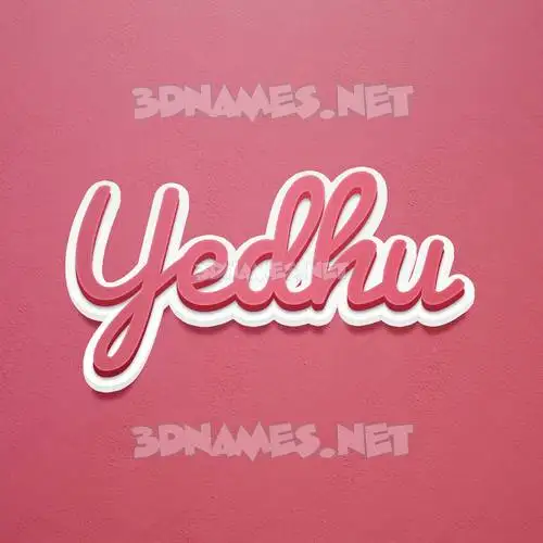 yedhu in Red Scribble style - 3D name wallpaper yedhu in Red Scribble style - 3D name wallpaper
