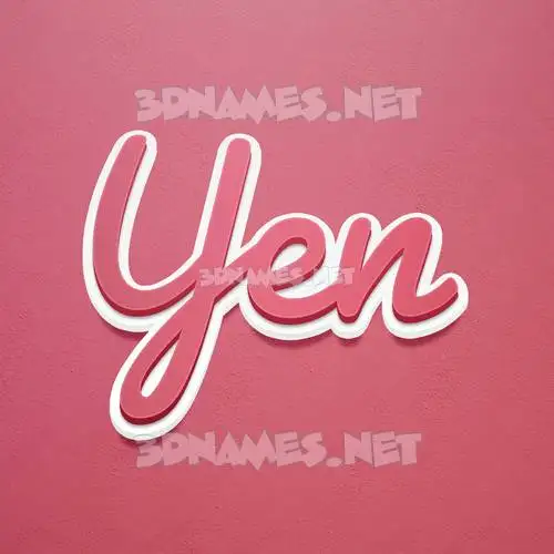 yen in Red Scribble style - 3D name wallpaper yen in Red Scribble style - 3D name wallpaper