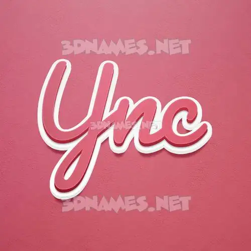 ync in Red Scribble style - 3D name wallpaper