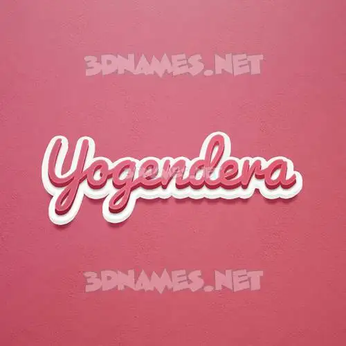 yogendera in Red Scribble style - 3D name wallpaper