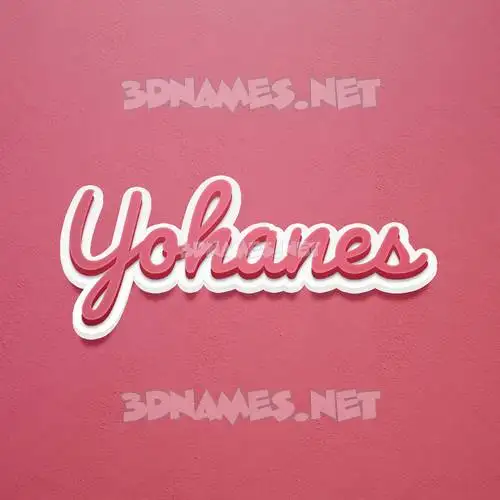 yohanes in Red Scribble style - 3D name wallpaper