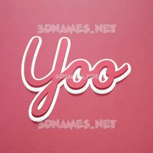 yoo in Red Scribble style - 3D name wallpaper yoo in Red Scribble style - 3D name wallpaper