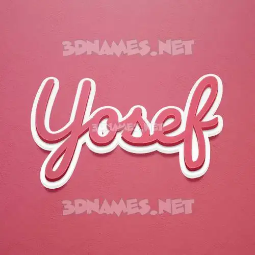 yosef in Red Scribble style - 3D name wallpaper