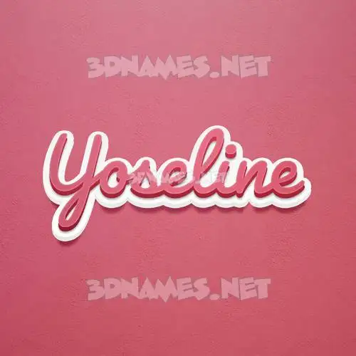 yoseline in Red Scribble style - 3D name wallpaper