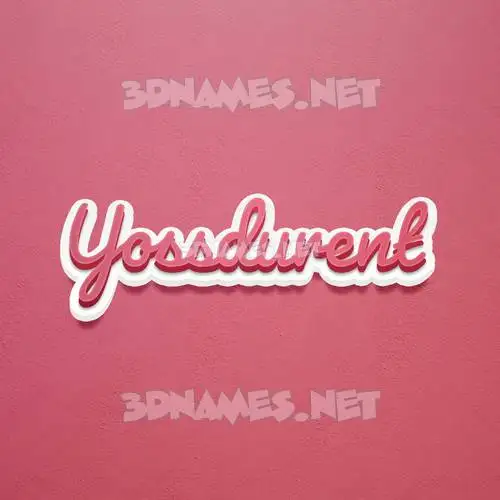 yossdurent in Red Scribble style - 3D name wallpaper