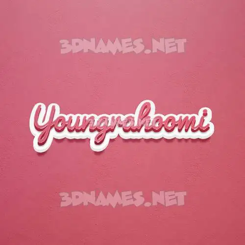 youngrahoomi in Red Scribble style - 3D name wallpaper youngrahoomi in Red Scribble style - 3D name wallpaper