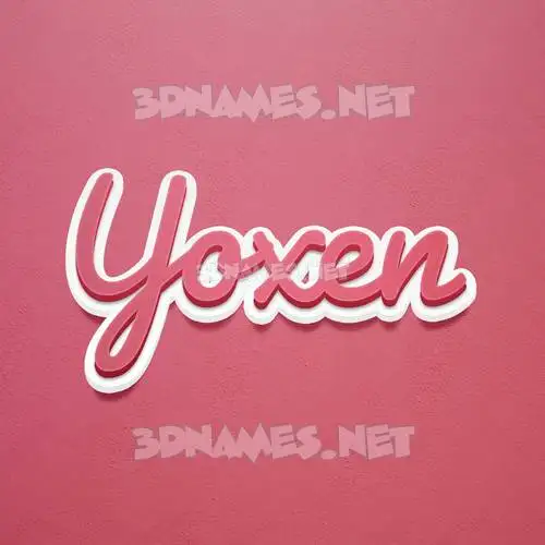yoxen in Red Scribble style - 3D name wallpaper yoxen in Red Scribble style - 3D name wallpaper
