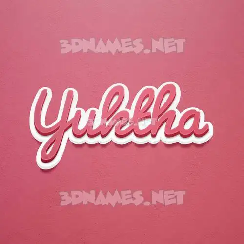 yuktha in Red Scribble style - 3D name wallpaper