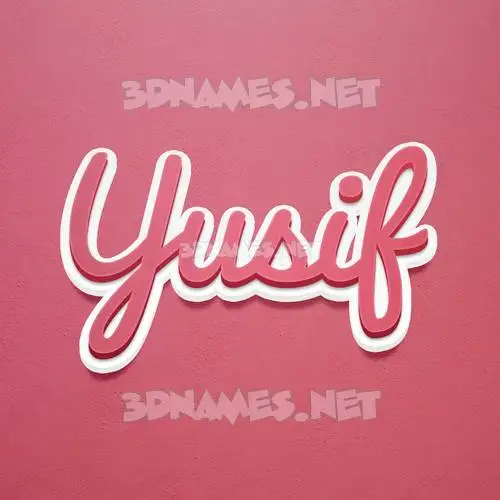 yusif in Red Scribble style - 3D name wallpaper