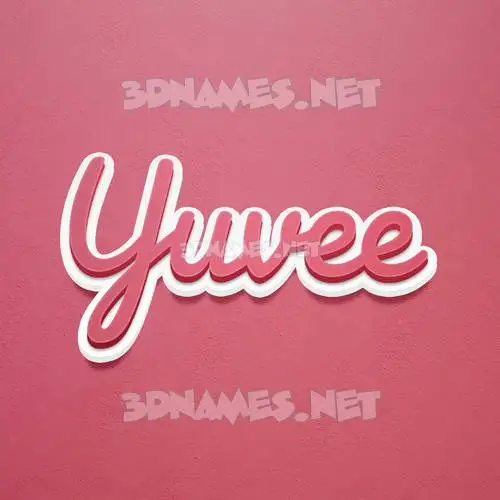 yuvee in Red Scribble style - 3D name wallpaper