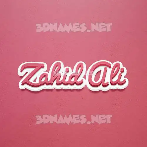 zahid ali in Red Scribble style - 3D name wallpaper zahid ali in Red Scribble style - 3D name wallpaper