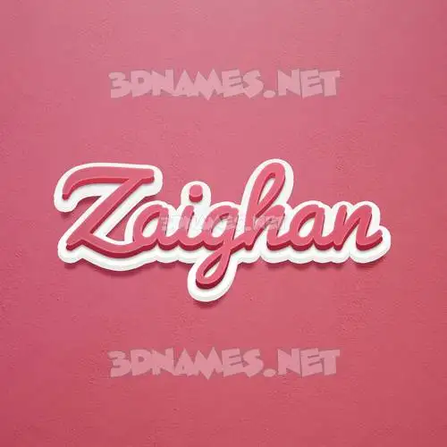 zaighan in Red Scribble style - 3D name wallpaper zaighan in Red Scribble style - 3D name wallpaper