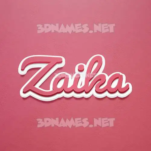 zaika in Red Scribble style - 3D name wallpaper