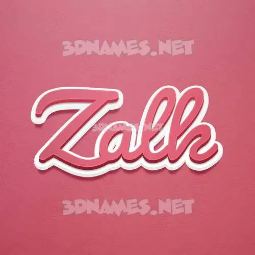zalk in Red Scribble style - 3D name wallpaper zalk in Red Scribble style - 3D name wallpaper