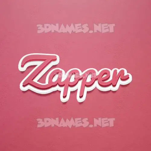 zapper in Red Scribble style - 3D name wallpaper