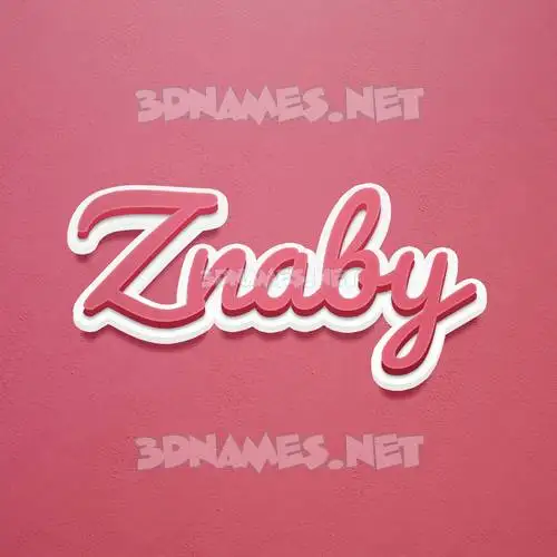 znaby in Red Scribble style - 3D name wallpaper znaby in Red Scribble style - 3D name wallpaper