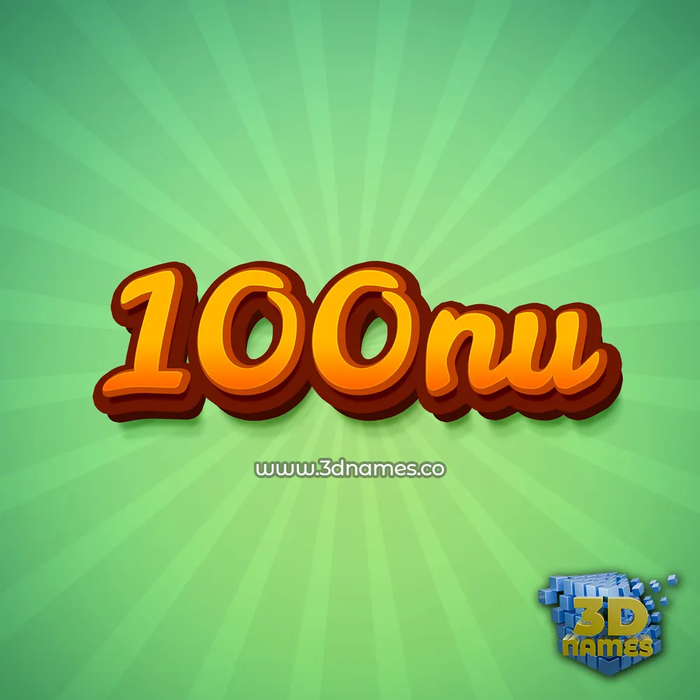 100nu in Green Rays style - 3D name wallpaper 100nu in Green Rays style - 3D name wallpaper