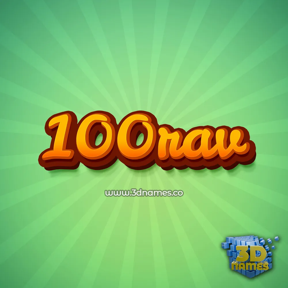 100rav in Green Rays style - 3D name wallpaper 100rav in Green Rays style - 3D name wallpaper