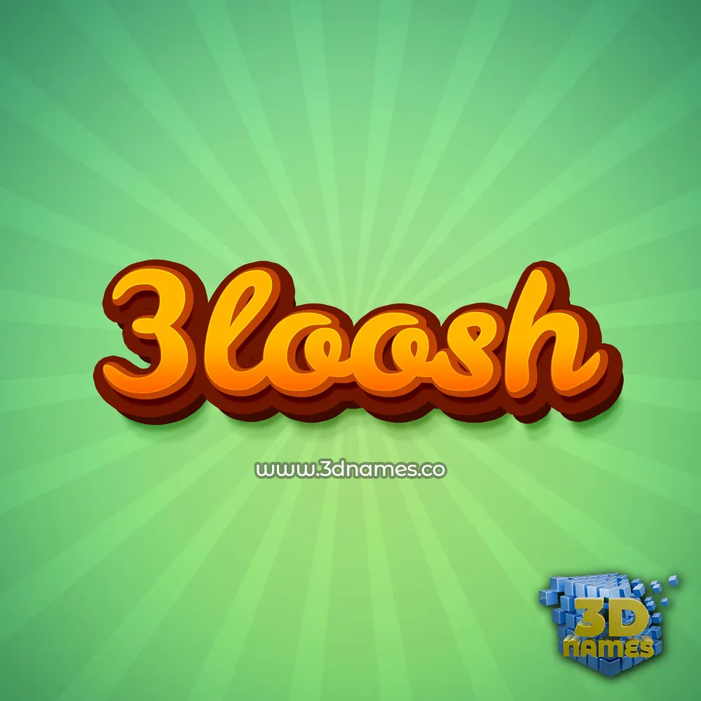 3loosh in Green Rays style - 3D name wallpaper 3loosh in Green Rays style - 3D name wallpaper