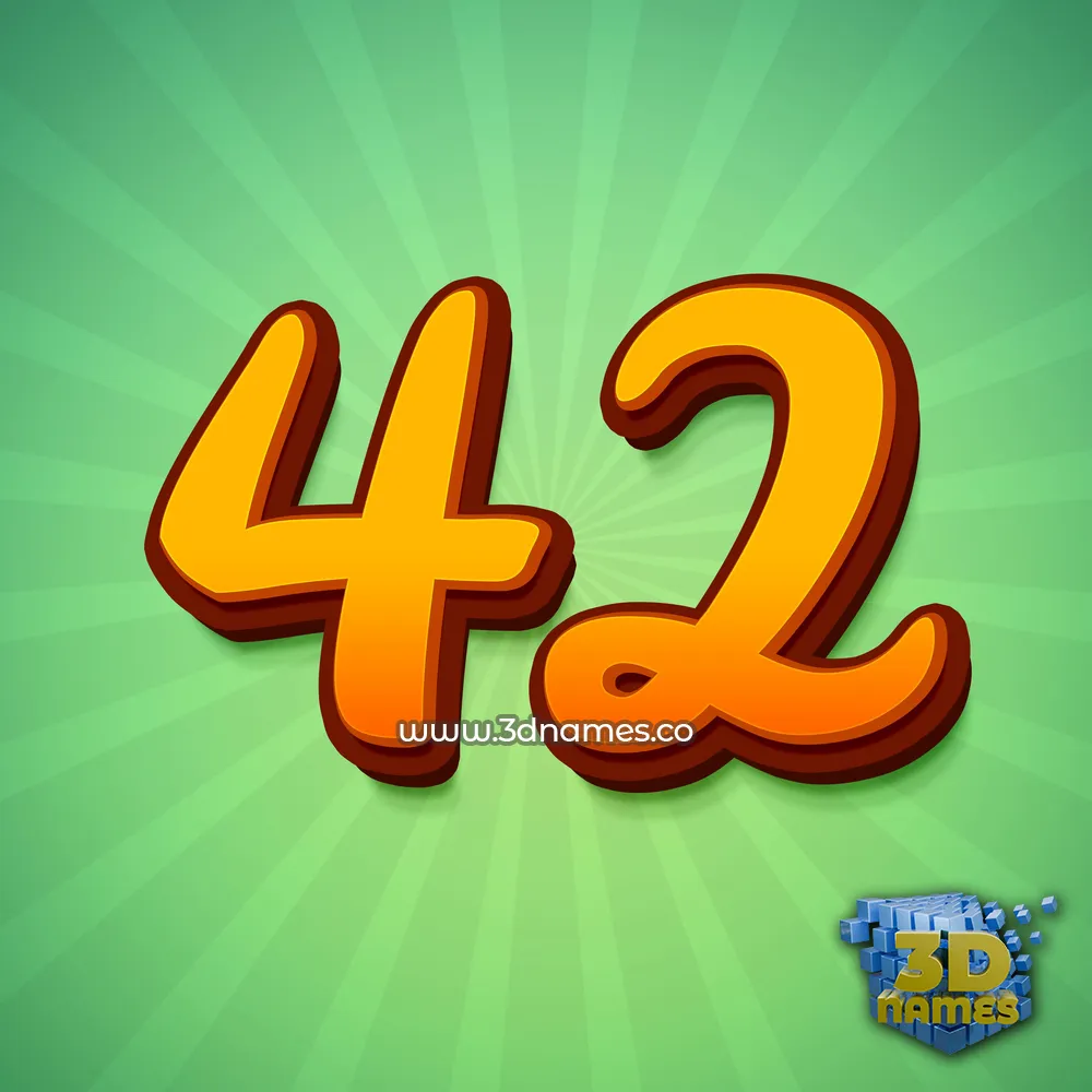 42 in Green Rays style - 3D name wallpaper 42 in Green Rays style - 3D name wallpaper
