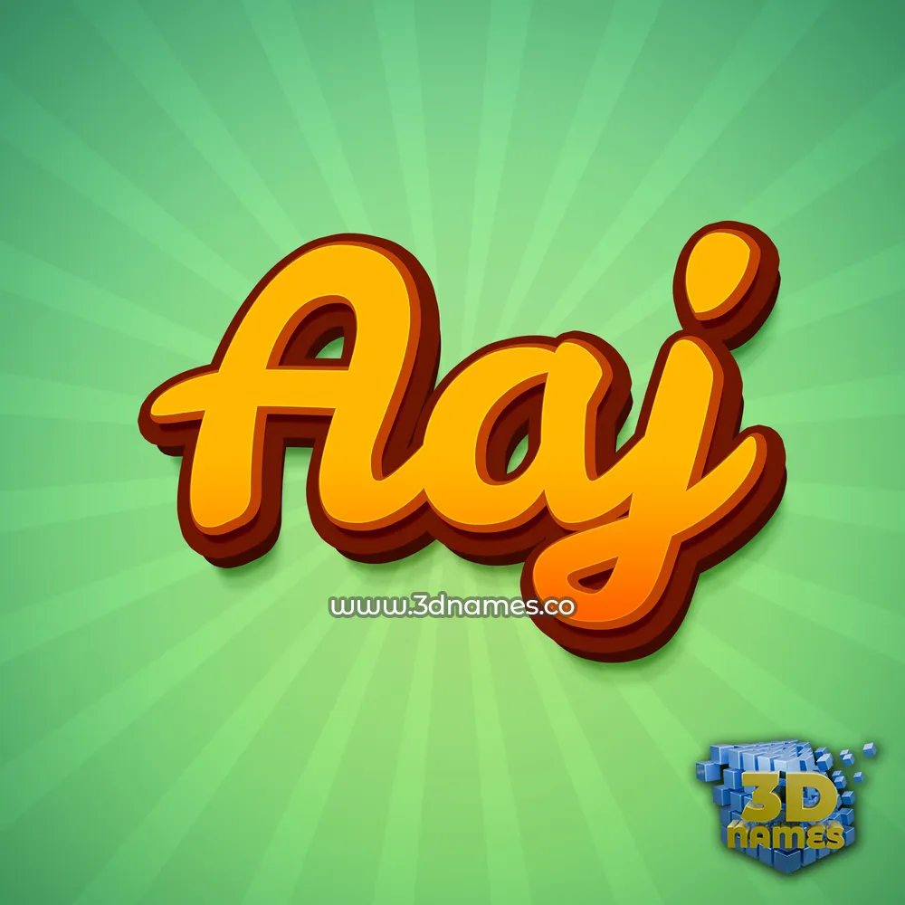 aaj in Green Rays style - 3D name wallpaper aaj in Green Rays style - 3D name wallpaper