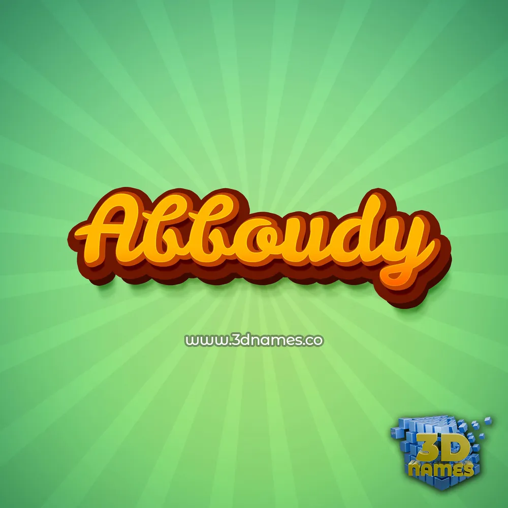 abboudy in Green Rays style - 3D name wallpaper
