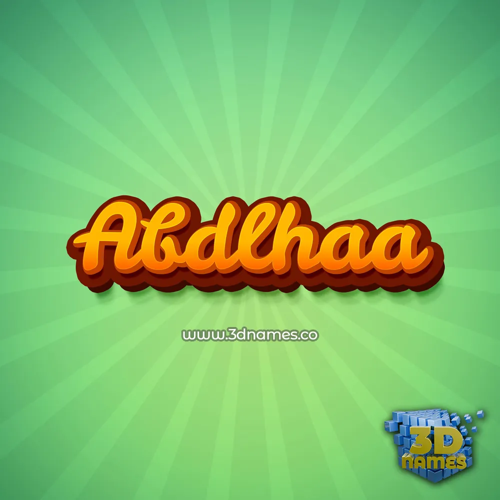 abdlhaa in Green Rays style - 3D name wallpaper