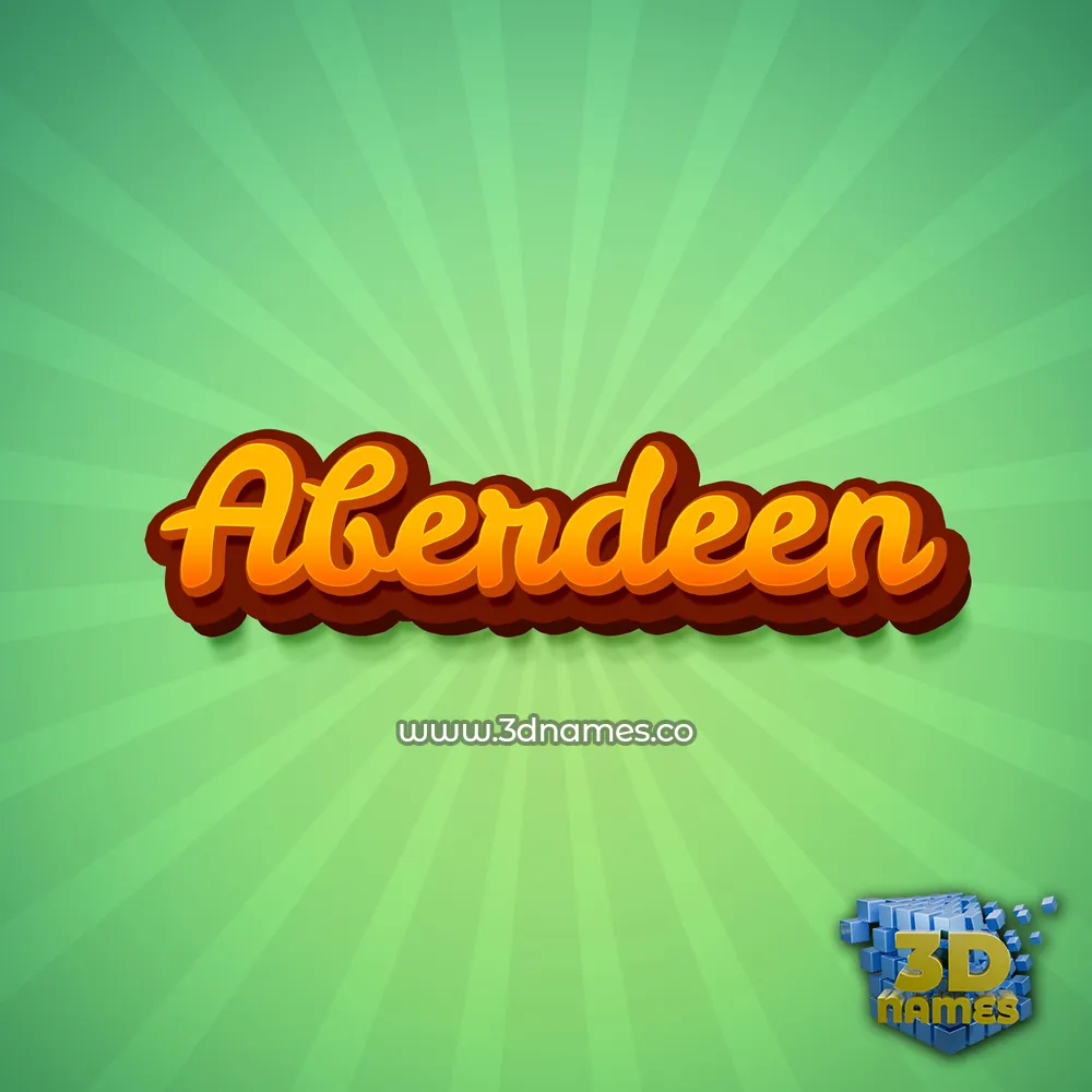 aberdeen in Green Rays style - 3D name wallpaper aberdeen in Green Rays style - 3D name wallpaper