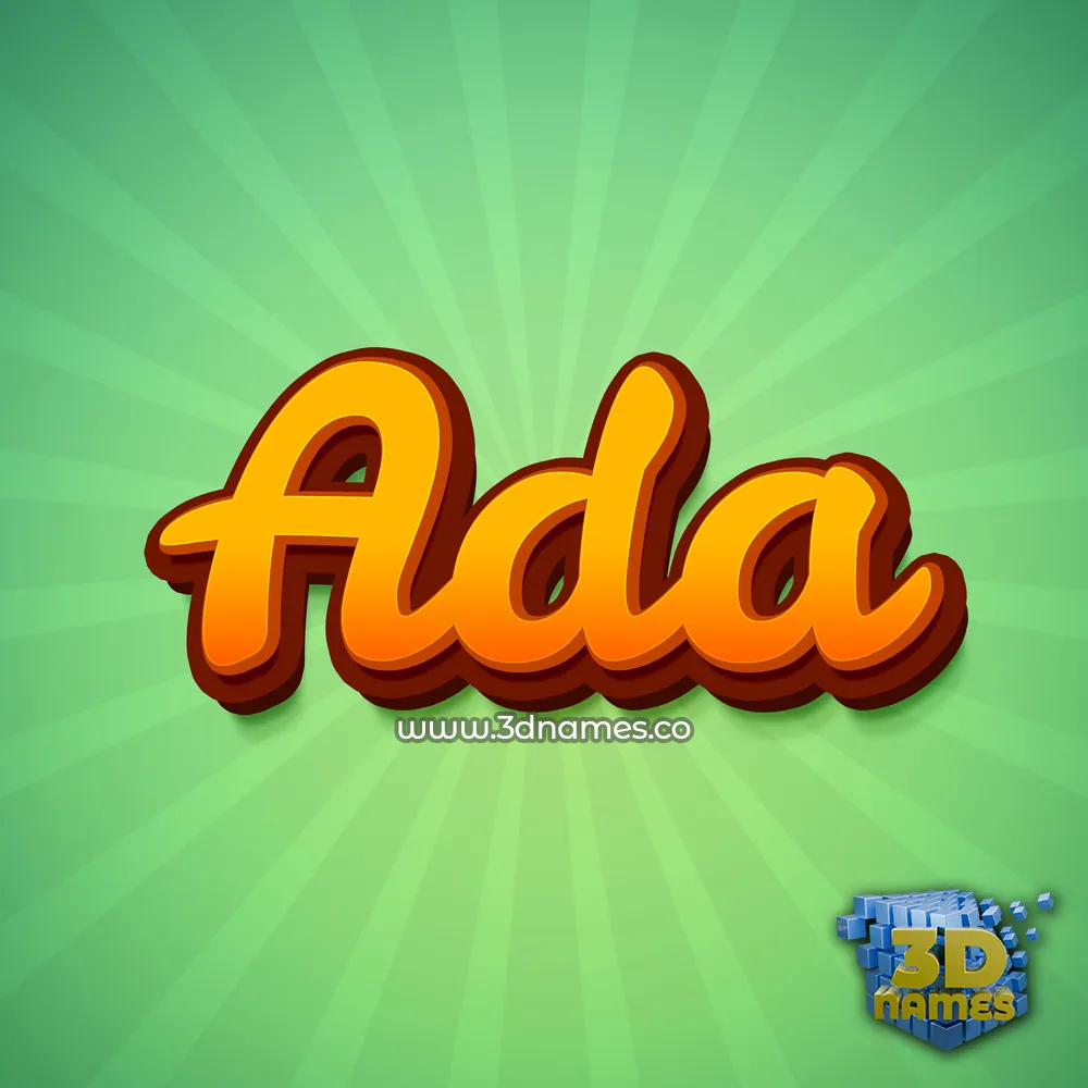 ada in Green Rays style - 3D name wallpaper ada in Green Rays style - 3D name wallpaper