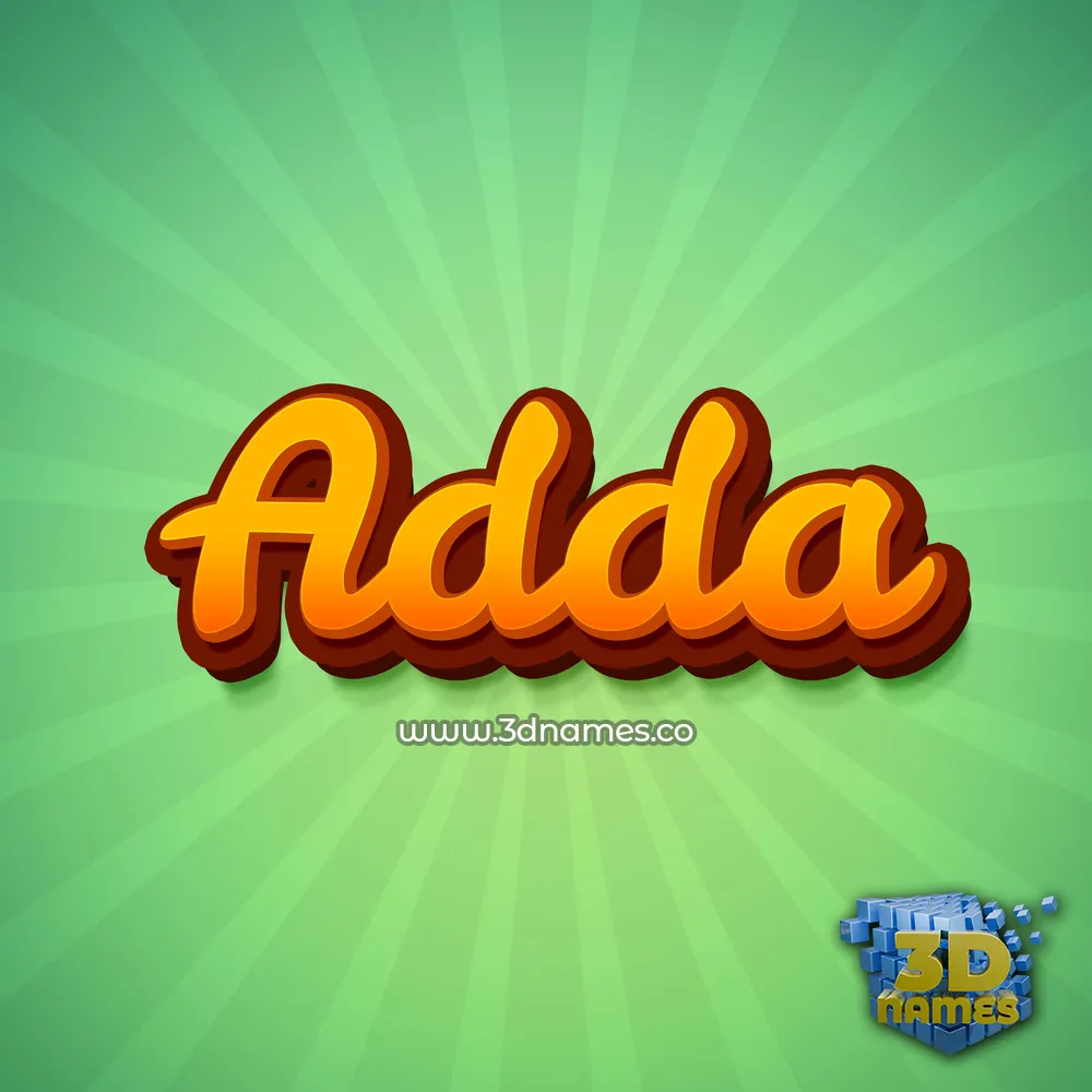 adda in Green Rays style - 3D name wallpaper