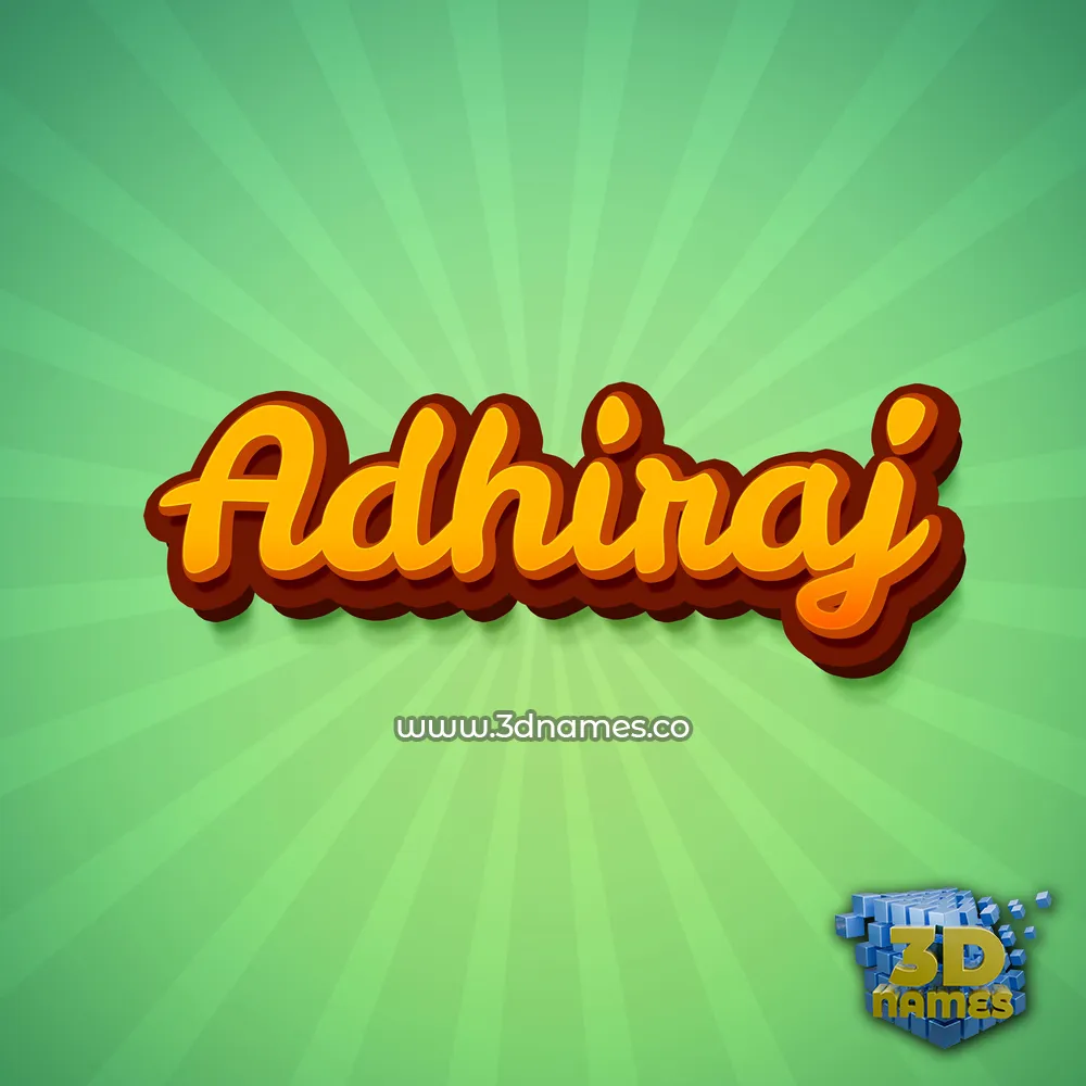 adhiraj in Green Rays style - 3D name wallpaper