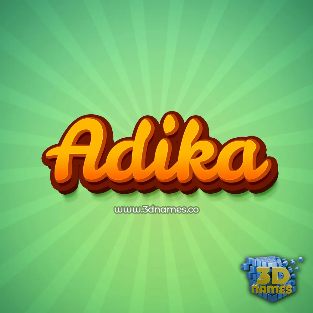 adika in Green Rays style - 3D name wallpaper