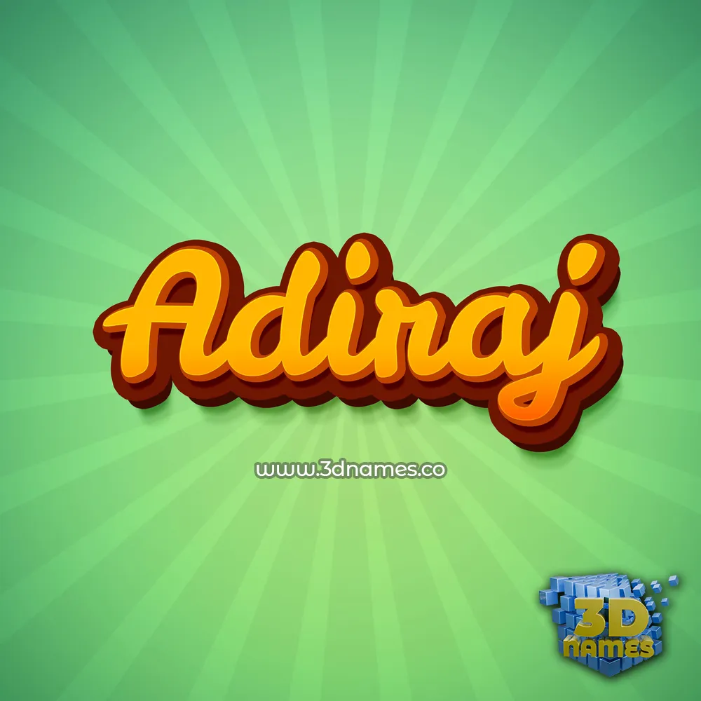 adiraj in Green Rays style - 3D name wallpaper